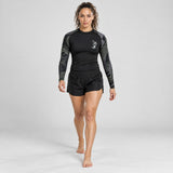 Black/Khaki Fumetsu Anaconda Womens Long Sleeve Rash Guard