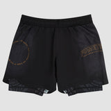 Black/Bronze Fumetsu Mjolnir Dual Layer Fight Shorts