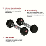 Black Bytomic Rubber 4kg Hexagon Dumbbell Set