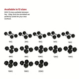 Black Bytomic Rubber 4kg Hexagon Dumbbell Set