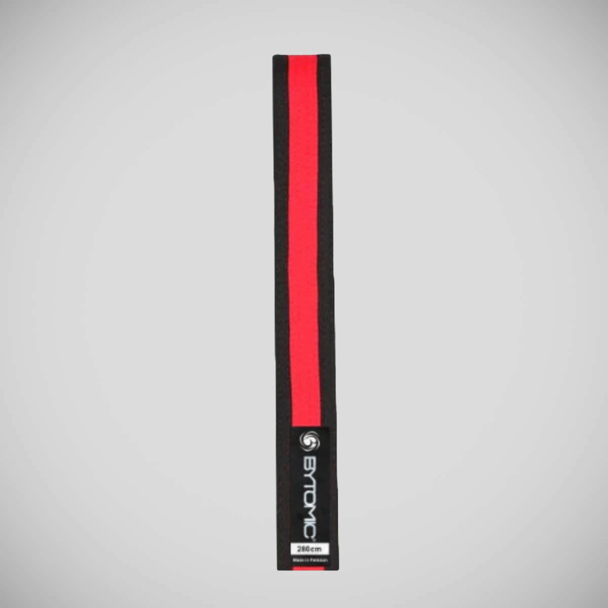 Black/Red Bytomic 100% Cotton Coloured Stripe Martial Arts Belt