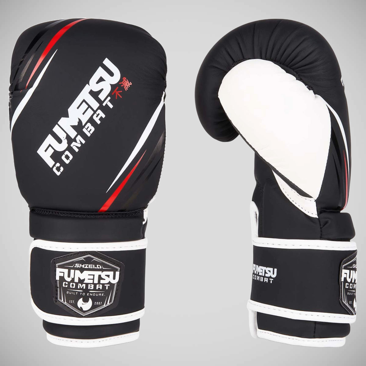 Black/White Fumetsu Shield Kids Boxing Gloves