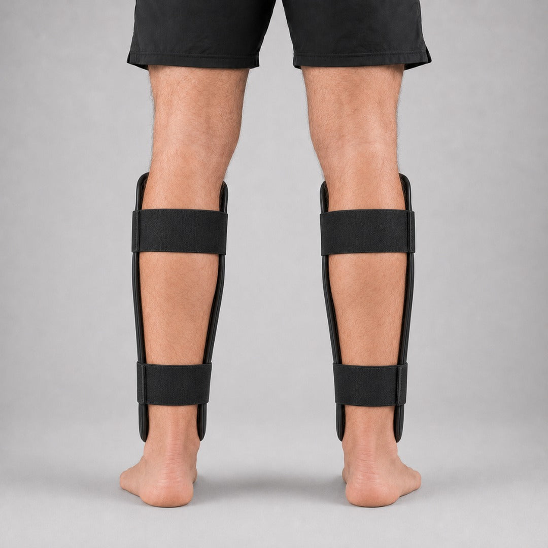 Black/Black Bytomic Axis V2 Shin Guards Lifestyle 3