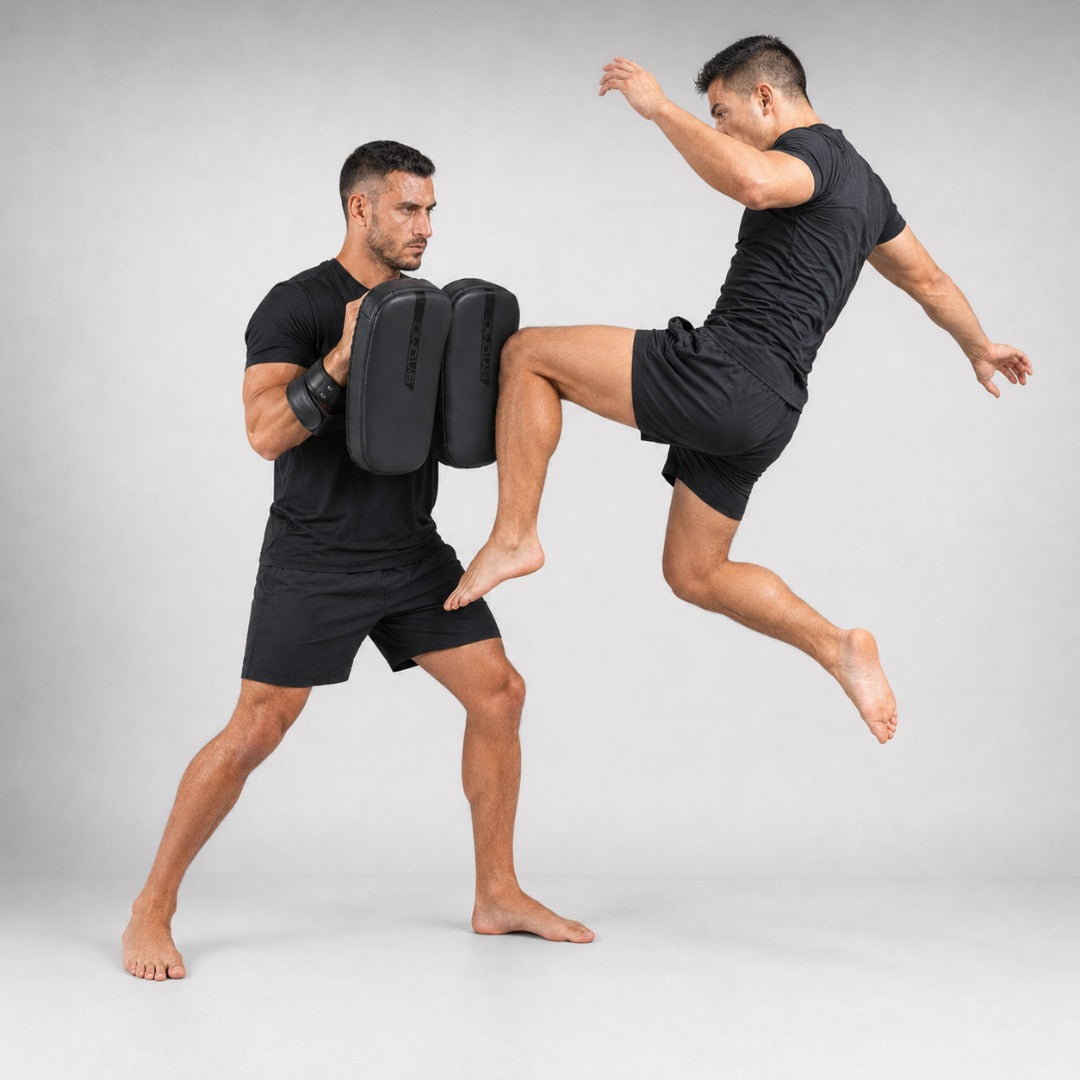 Black/Black Bytomic Red Label Curved Thai Pads