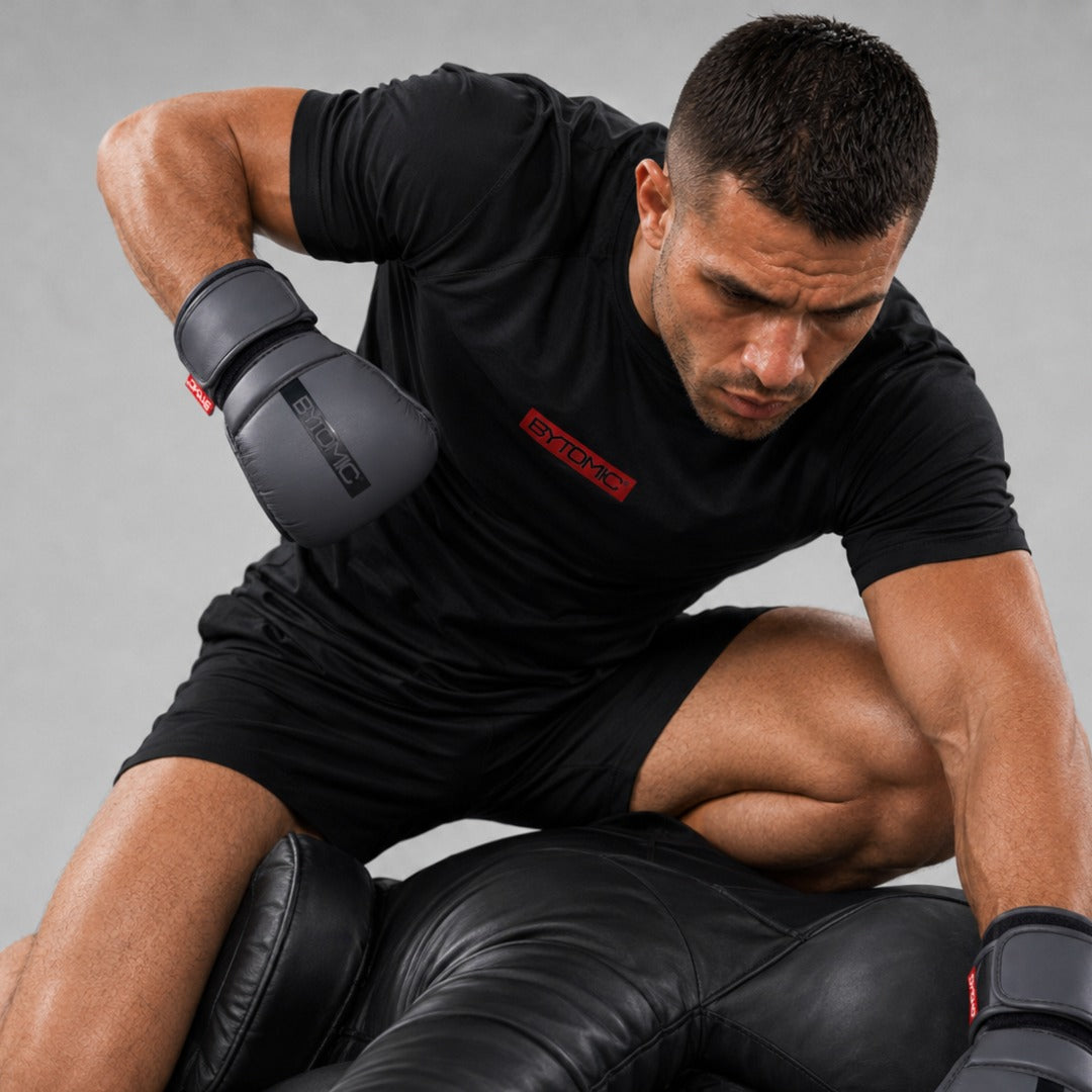 Black/Black Bytomic Red Label MMA Sparring Gloves