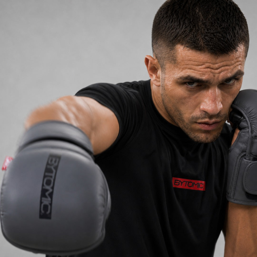 Black/Black Bytomic Red Label MMA Sparring Gloves
