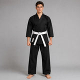 Black Bytomic Red Label 7oz Cotton Adult Karate Uniform