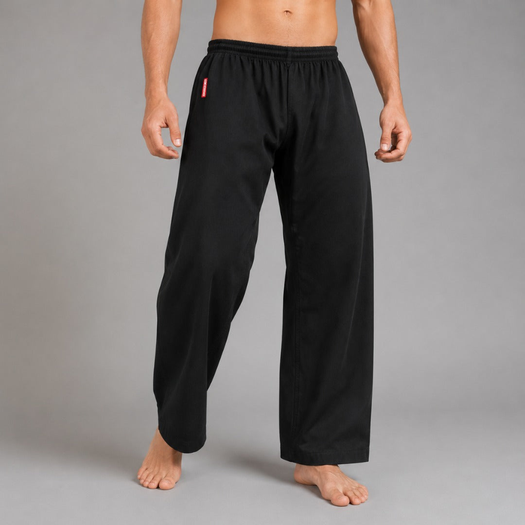 Black Bytomic Red Label 7oz Cotton Adult Karate Uniform