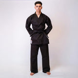 Black Bytomic Red Label 7oz Cotton Kids Karate Uniform