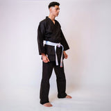 Black Bytomic Red Label 7oz Cotton Kids Karate Uniform