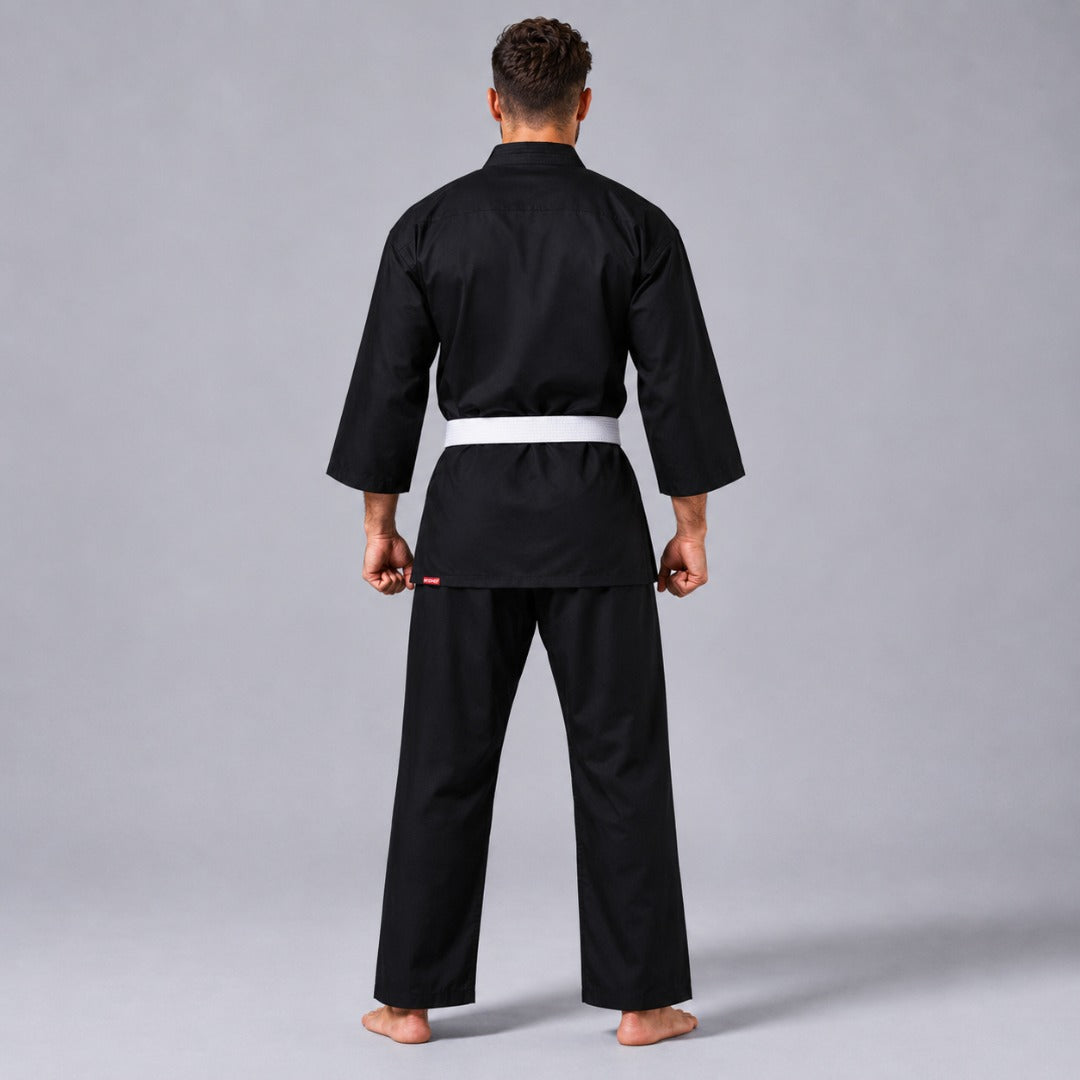 Black Bytomic Red Label 7oz Lightweight Adult Karate Uniform