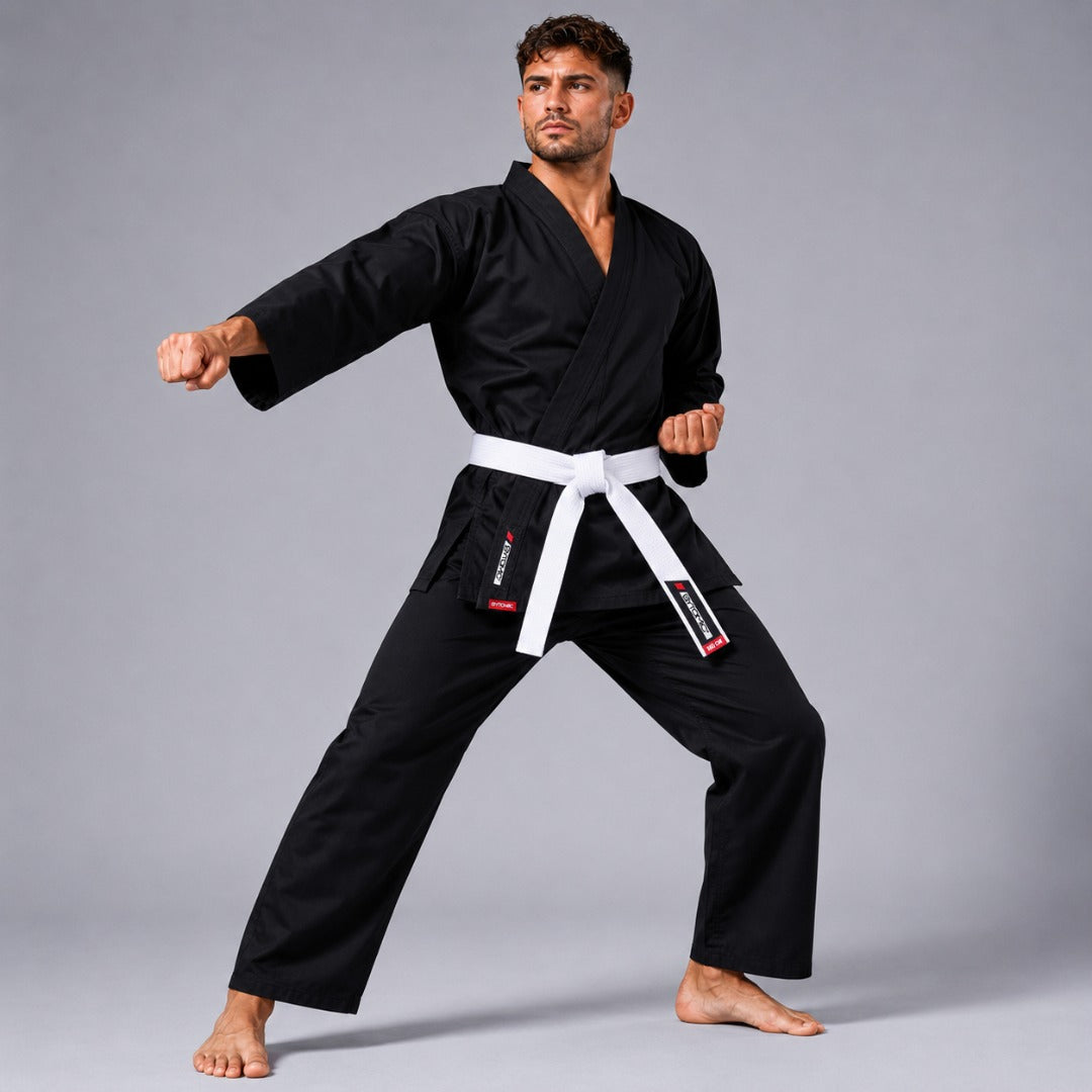 Black Bytomic Red Label 7oz Lightweight Adult Karate Uniform