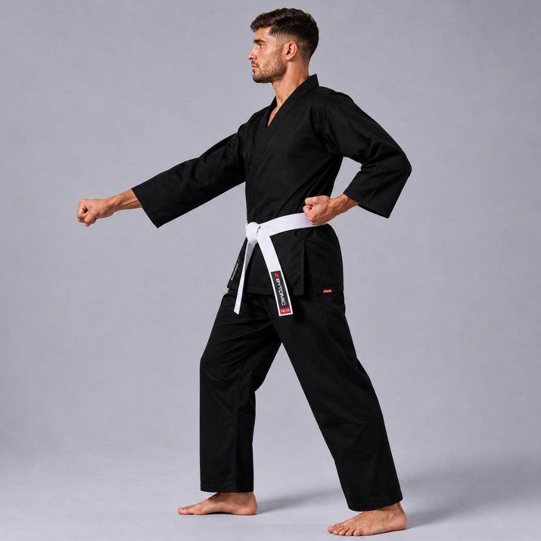 Black Bytomic Red Label 7oz Lightweight Adult Karate Uniform