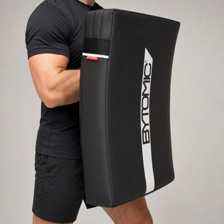 Black Bytomic Red Label Curved Kick Shield Lifestyle 1