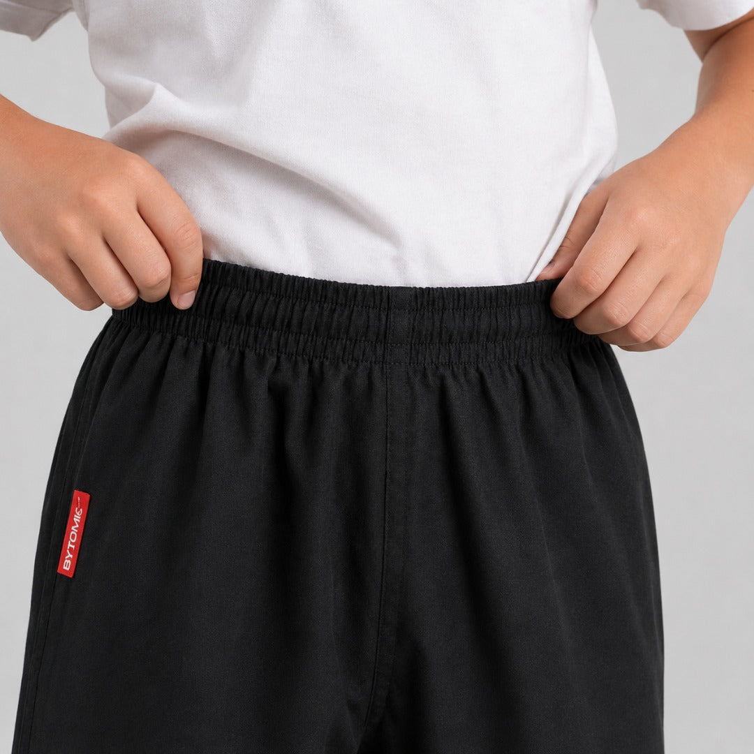 Black Bytomic Red Label Kids Martial Arts Trousers