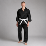 Black Bytomic Red Label V-Neck Adult Martial Arts Uniform