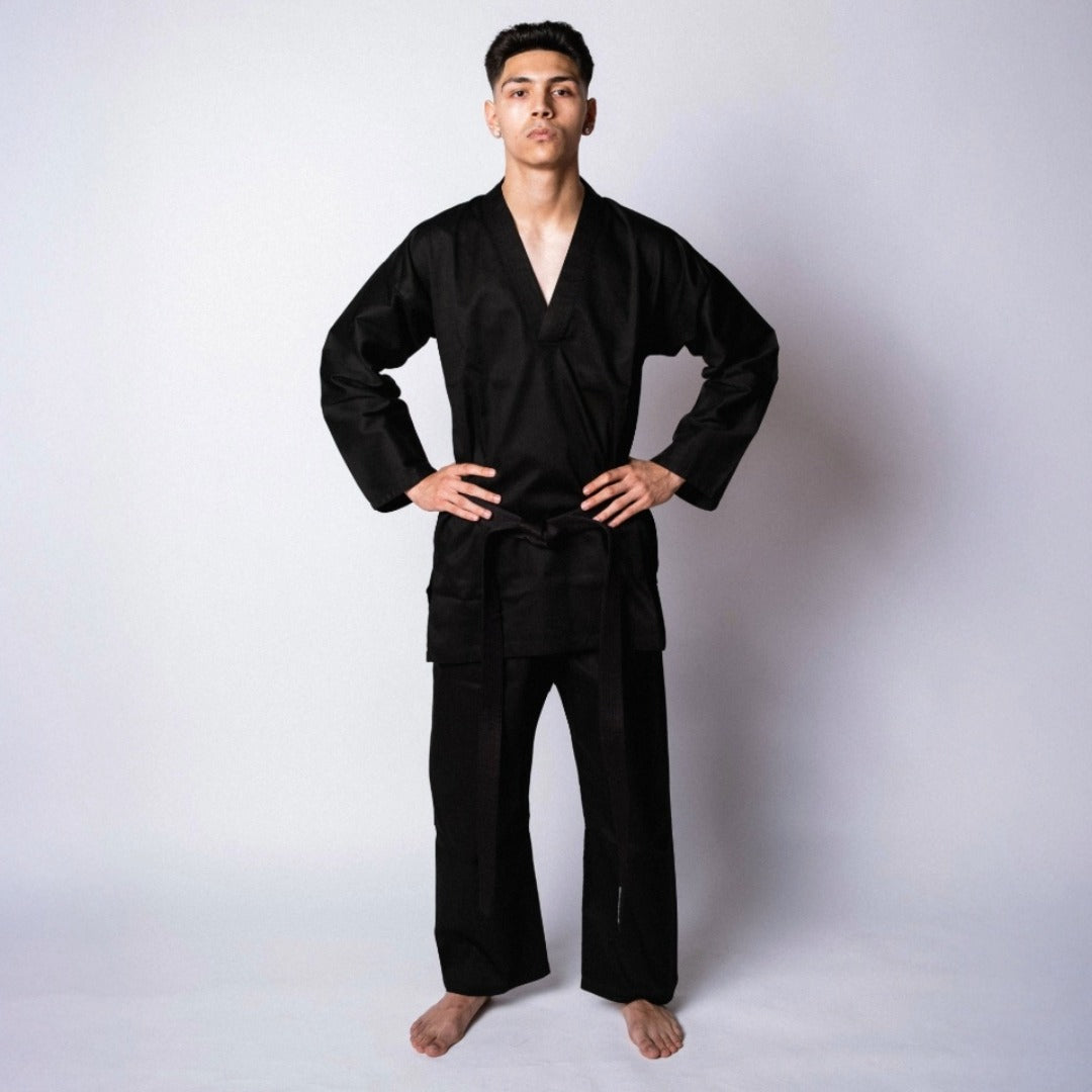 Black Bytomic Red Label V-Neck Kids Martial Arts Uniform