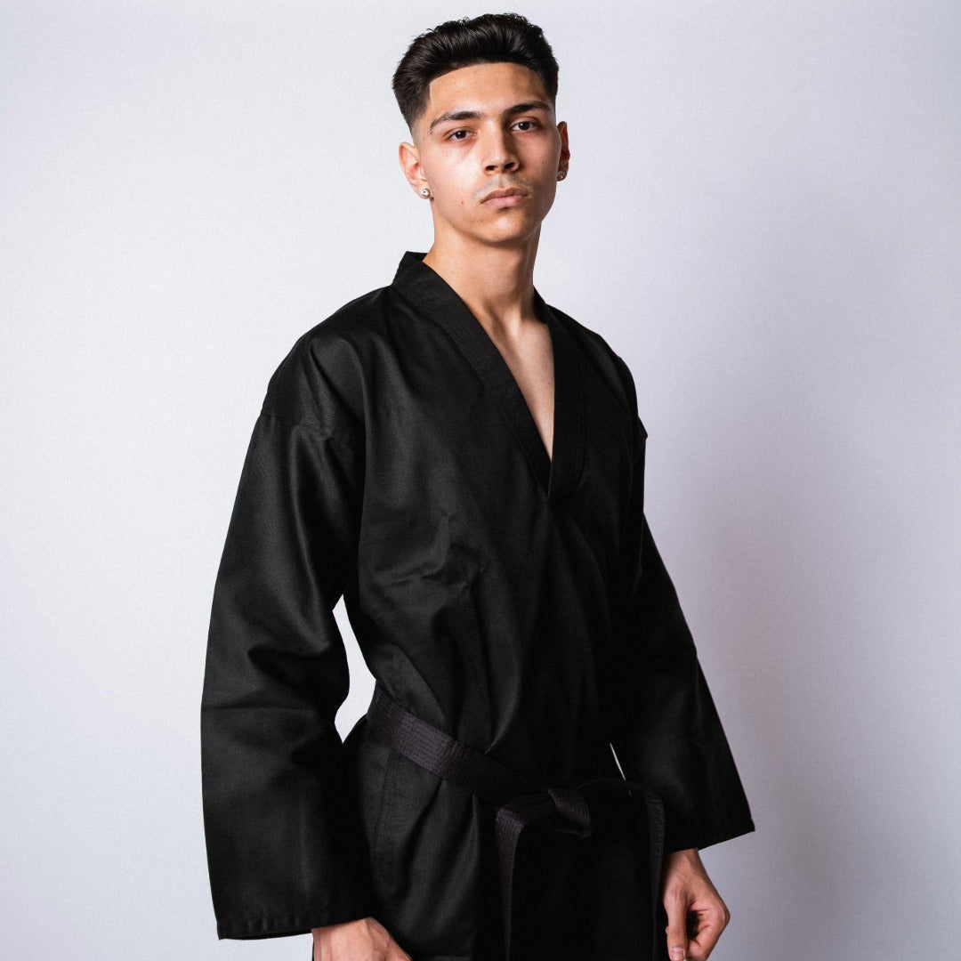 Black Bytomic Red Label V-Neck Kids Martial Arts Uniform