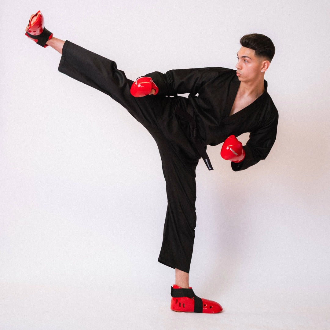 Black Bytomic Red Label V-Neck Kids Martial Arts Uniform