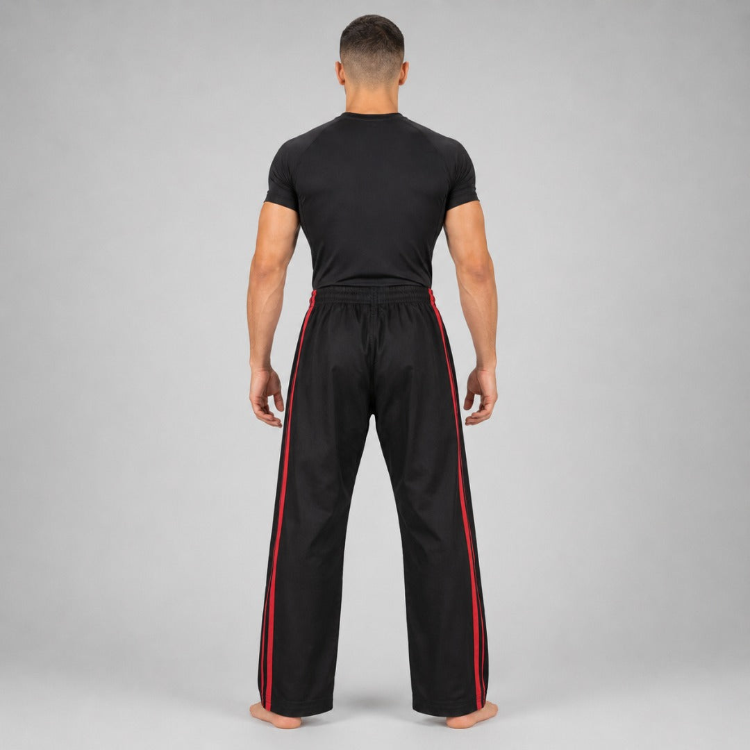 Black/Red Bytomic Adult Double Stripe Contact Pants