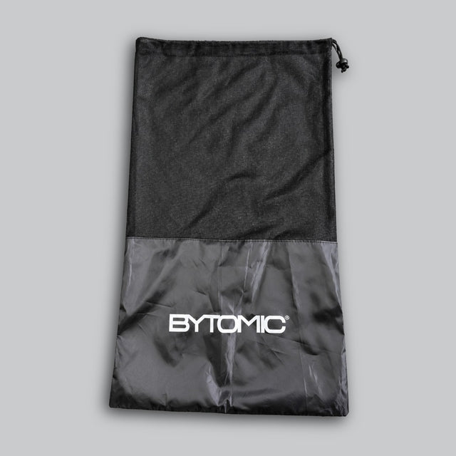 Black/Red Bytomic Drawstring Equipment Bag Flat Lay Front