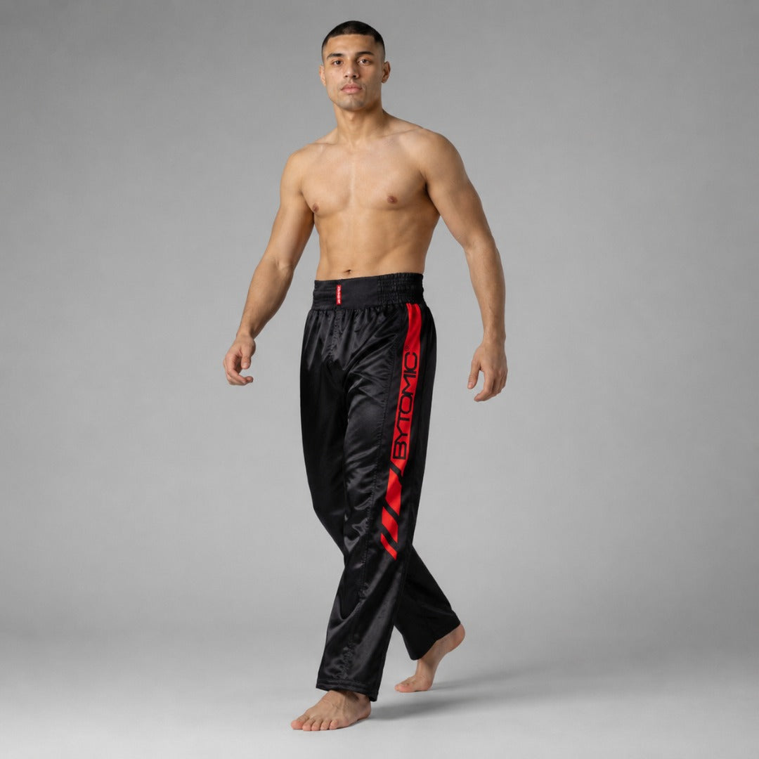 Black/Red Bytomic Red Label Mesh Kickboxing Pants