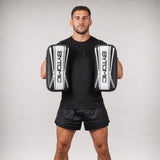 Black/White Bytomic Axis V2 Curved Thai Pads Lifestyle 1