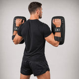 Black/White Bytomic Axis V2 Curved Thai Pads Lifestyle 2