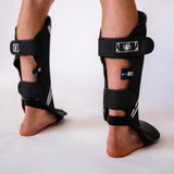 Black/White Bytomic Axis V2 Shin Instep Guards