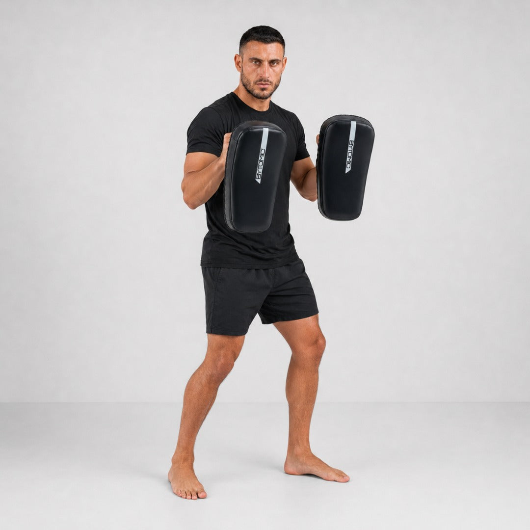 Black/White Bytomic Red Label Curved Thai Pads
