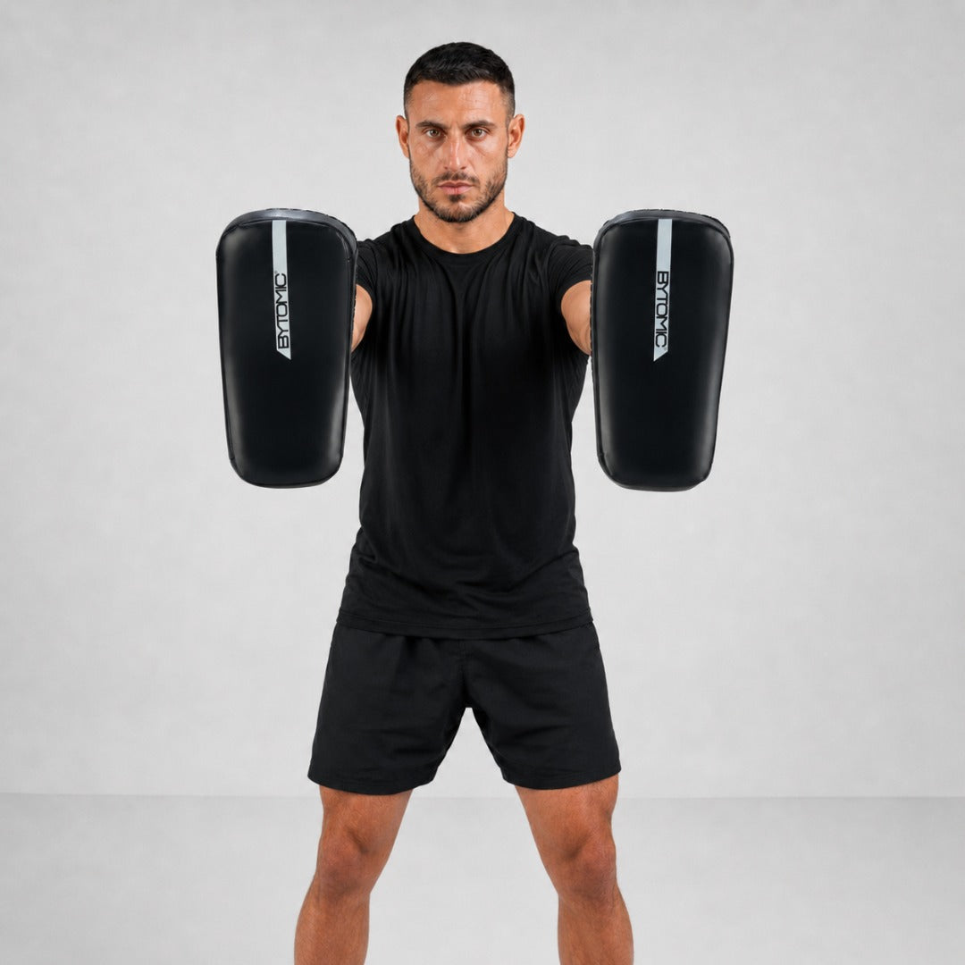 Black/White Bytomic Red Label Curved Thai Pads