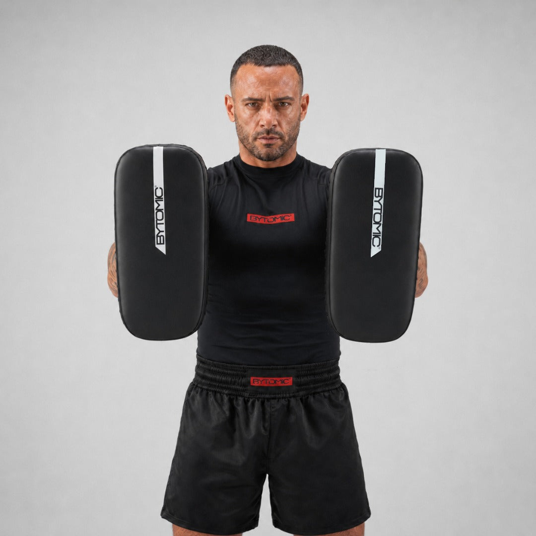 Black/White Bytomic Red Label Flat Thai Pads