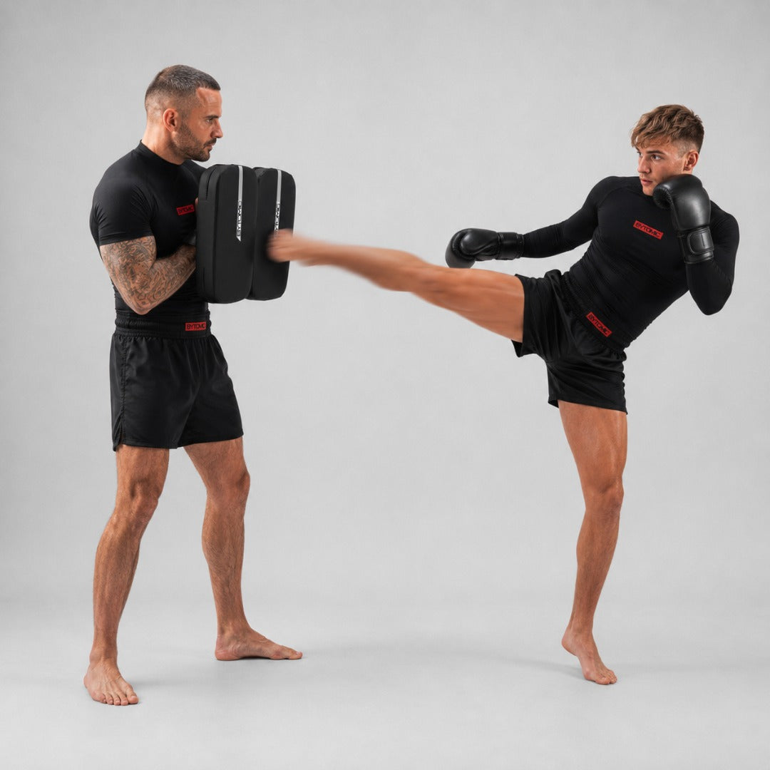 Black/White Bytomic Red Label Flat Thai Pads