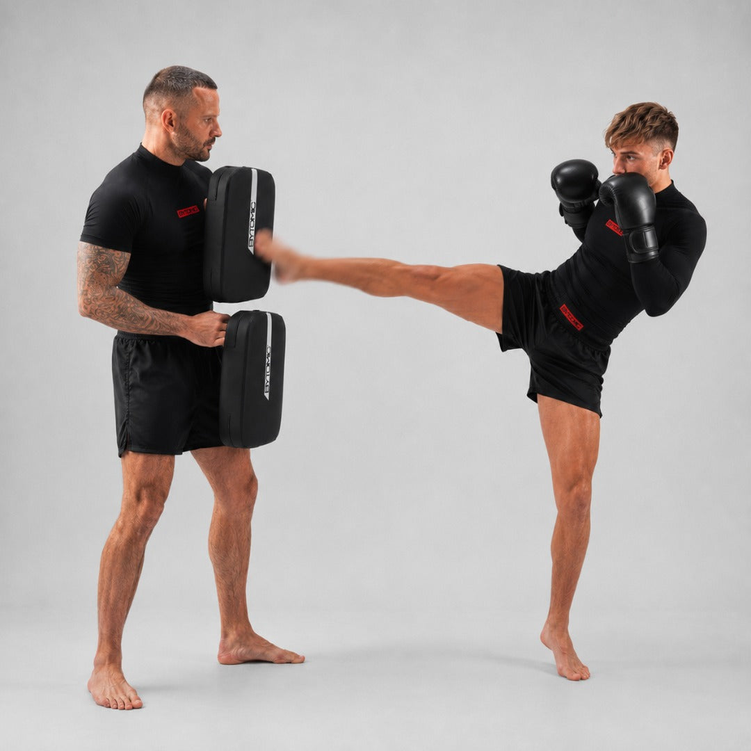 Black/White Bytomic Red Label Flat Thai Pads