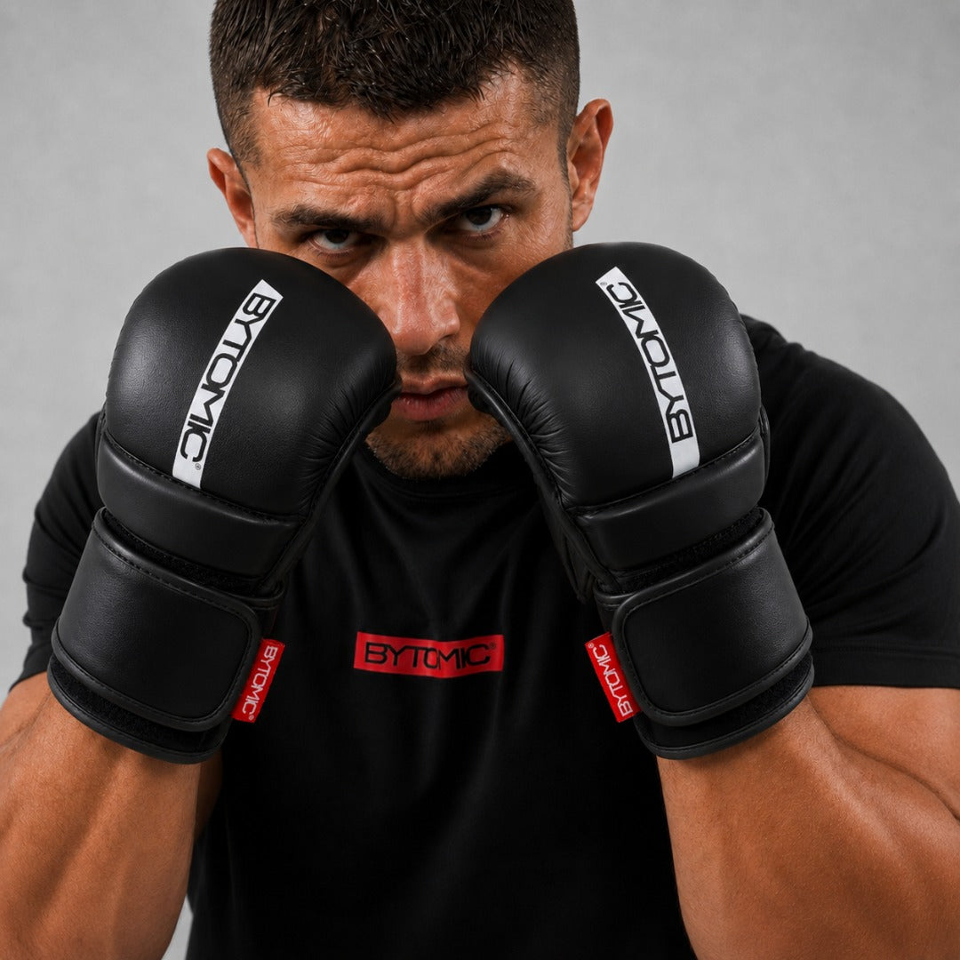 Black/White Bytomic Red Label MMA Sparring Gloves