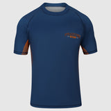 Navy Fumetsu Varsity Short Sleeve Rash Guard