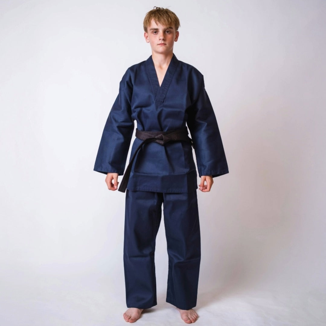 Blue Bytomic Red Label V-Neck Kids Martial Arts Uniform