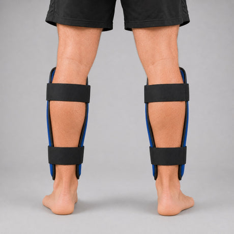 Blue/White Bytomic Axis V2 Shin Guards Lifestyle 6