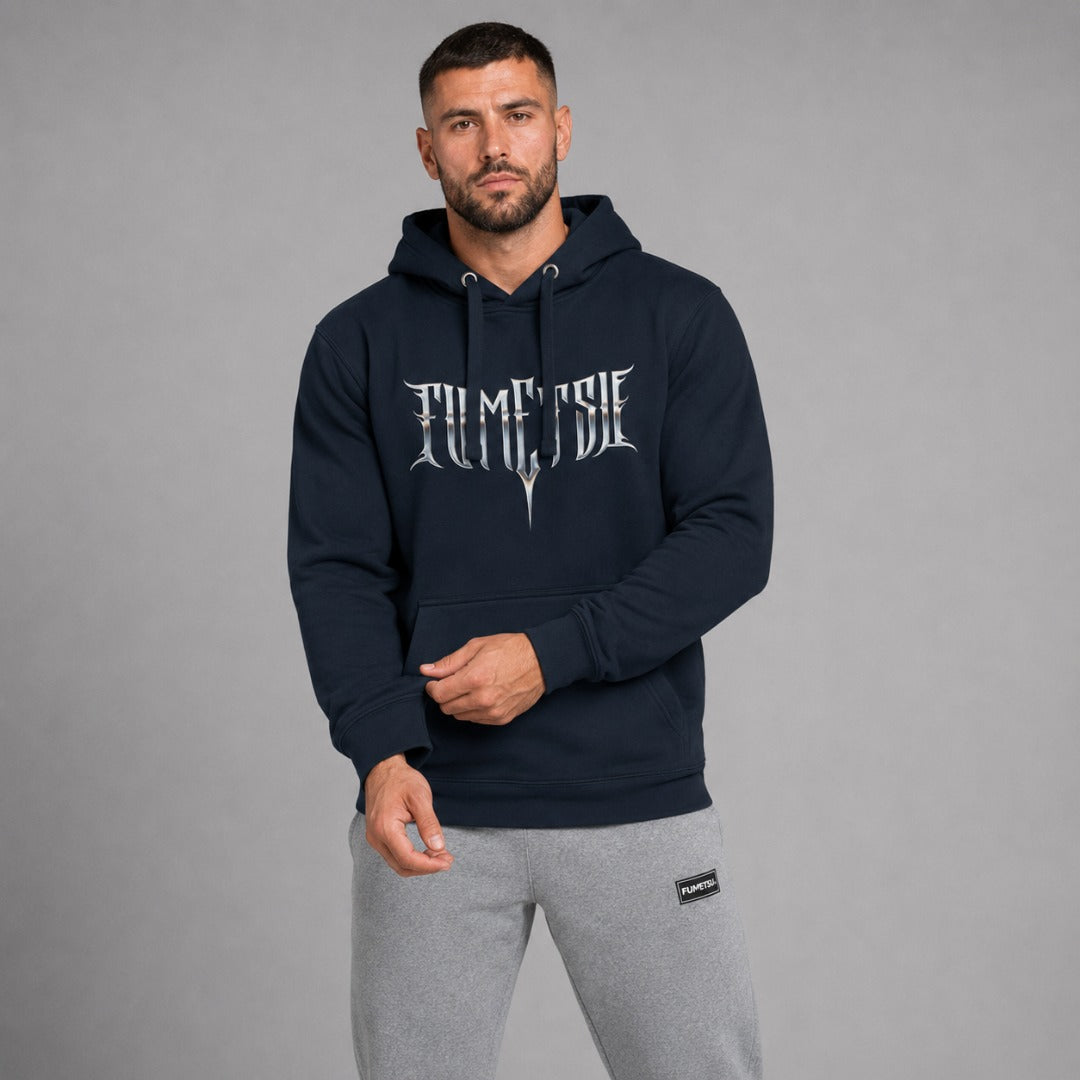 Fumetsu Brushed Metal Hoodie Navy