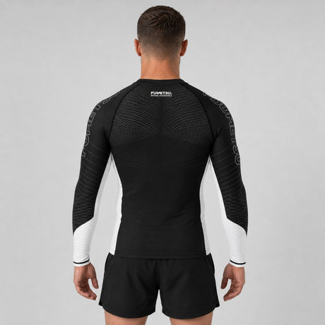 Fumetsu Competitor MK2 Long Sleeve Rash Guard Black/White Photoshoot 3