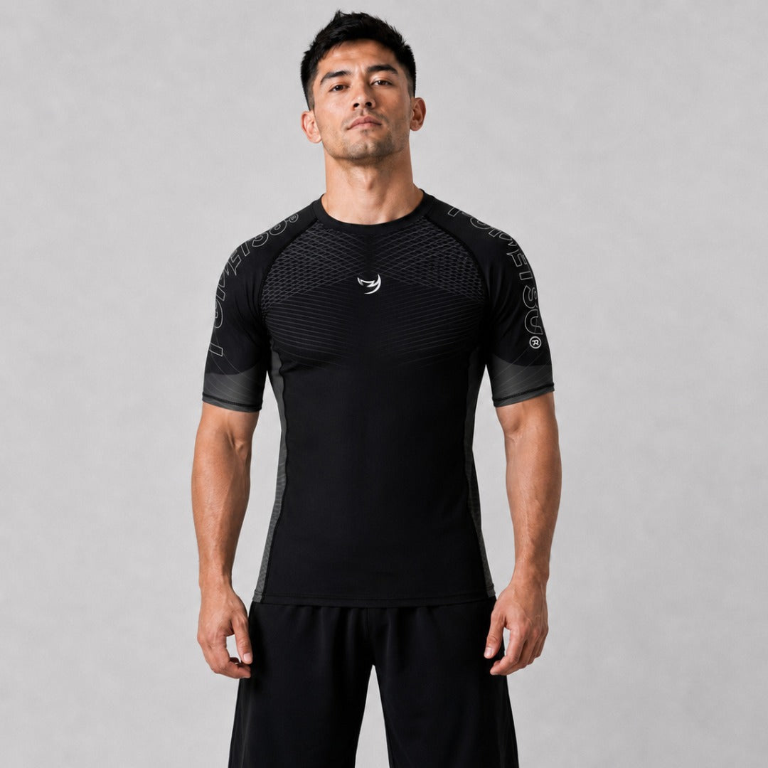 Black/Black Fumetsu Competitor MK2 Short Sleeve Rash Guard