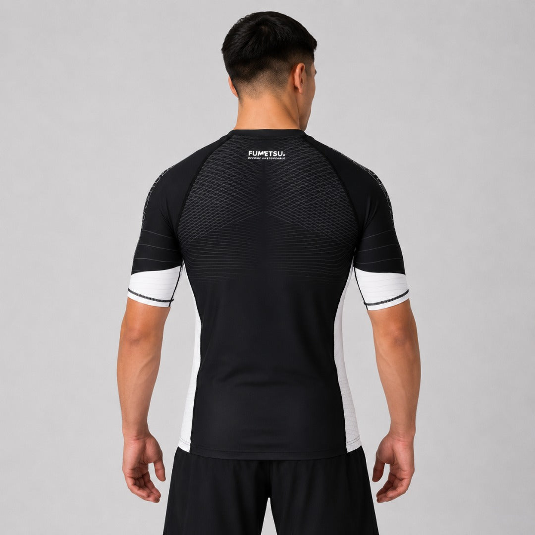 Black/White Fumetsu Competitor MK2 Short Sleeve Rash Guard