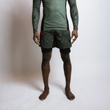 Fumetsu Dragon Slayer Dual Layer Shorts Khaki/Orange