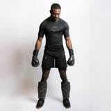 Fumetsu Dragon Slayer Shin Guards Black/Gold Photoshoot 4