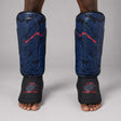 Fumetsu Dragon Slayer Shin Guards Blue/Black/Red Photoshoot 1