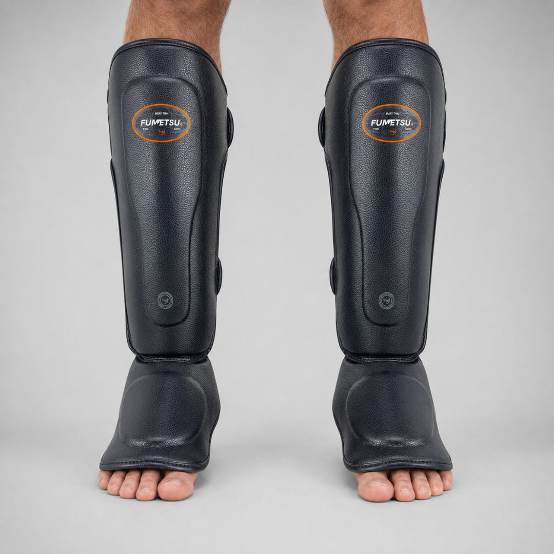 Fumestu FMT1 Thai Shin Guards Black Lifestyle 1