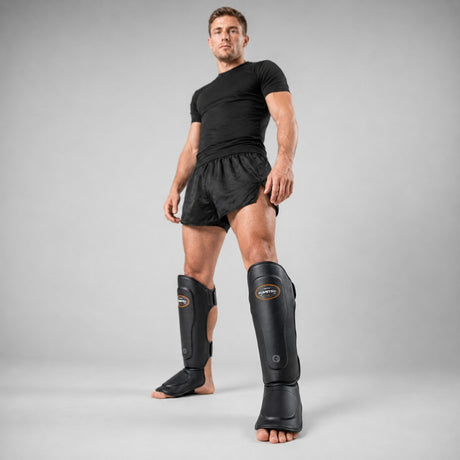 Fumestu FMT1 Thai Shin Guards Black Lifestyle 3