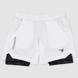 White/Black Fumetsu Icon Dual Layer Training Shorts