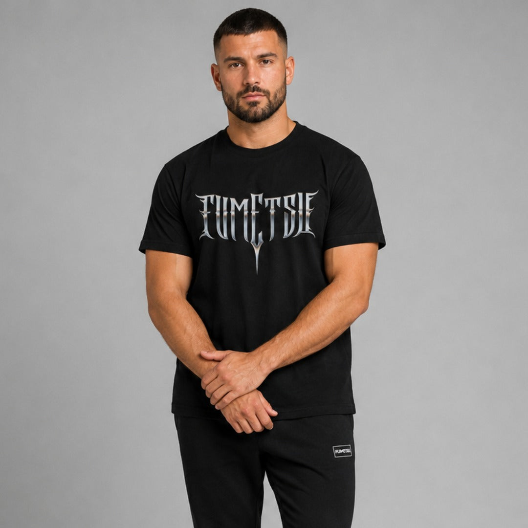Fumetsu Brushed Metal T-Shirt Black