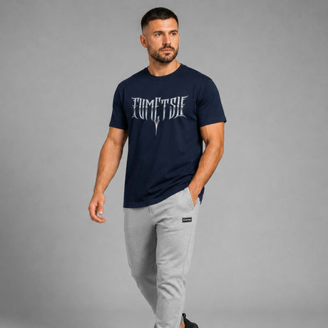 Fumetsu Brushed Metal T-Shirt Navy Lifestyle 4